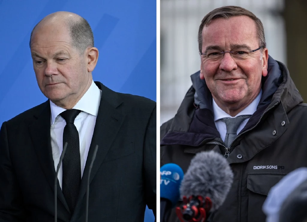 Kanclerz Olaf Scholz i minister obrony Niemiec Boris Pistorius Kanclerz Olaf Scholz i minister obrony Niemiec Boris Pistorius