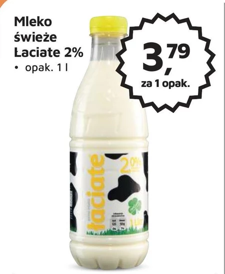 Łaciate Mleko świeże 2,0 % 1 l