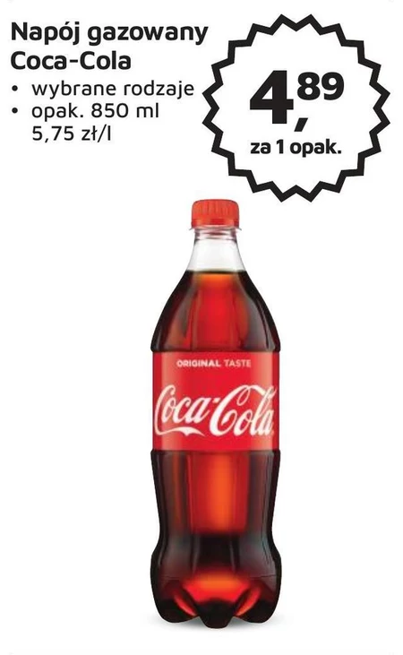Coca-Cola Napój gazowany 850 ml