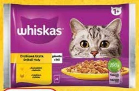 Whiskas 1+ lat Karma pełnoporcjowa potrawka w galaretce smaki drobiowe 340 g (4 x 85 g)