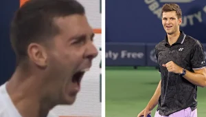 Kapitalny powrót, awans i... roztrzaskana rakieta. To rywal Hurkacza w Miami