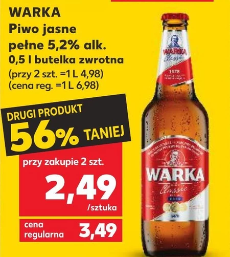 Warka Classic Piwo jasne 500 ml