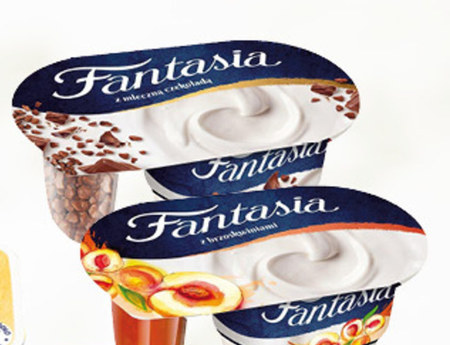 Fantasia Jogurt kremowy z brzoskwiniami 122 g promocja PSS Rzeszów Ding pl