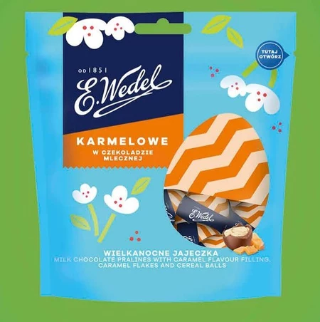 E. Wedel Wielkanocne jajeczka karmelowe w czekoladzie mlecznej 104 g