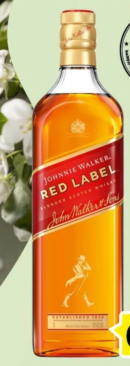 Johnnie Walker Red Label Blended Scotch Whisky 1 l