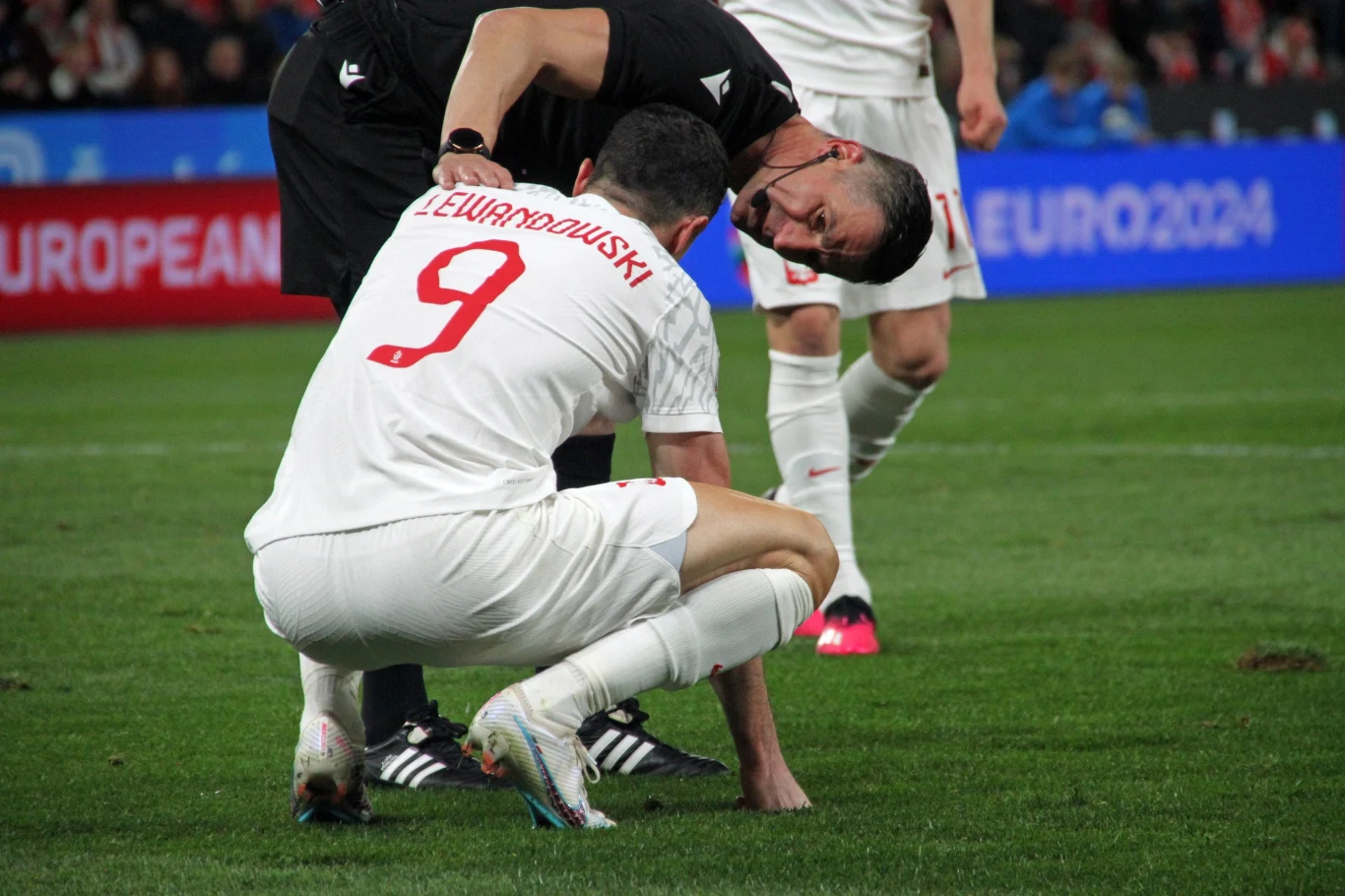 Robert Lewandowski w meczu reprezentacji Polski