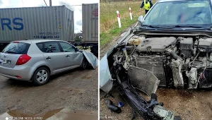 Kierowca wjechał w pociąg