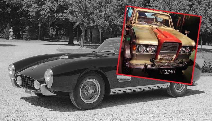 Pojazd Pana Samochodzika z książek powstał na bazie rozbitego Ferrari 410 Superamerica. Zgadnijcie, na bazie jakiego modelu powstał pojazd z ekranizacji / fot. Ferrari / Twitter @devDev