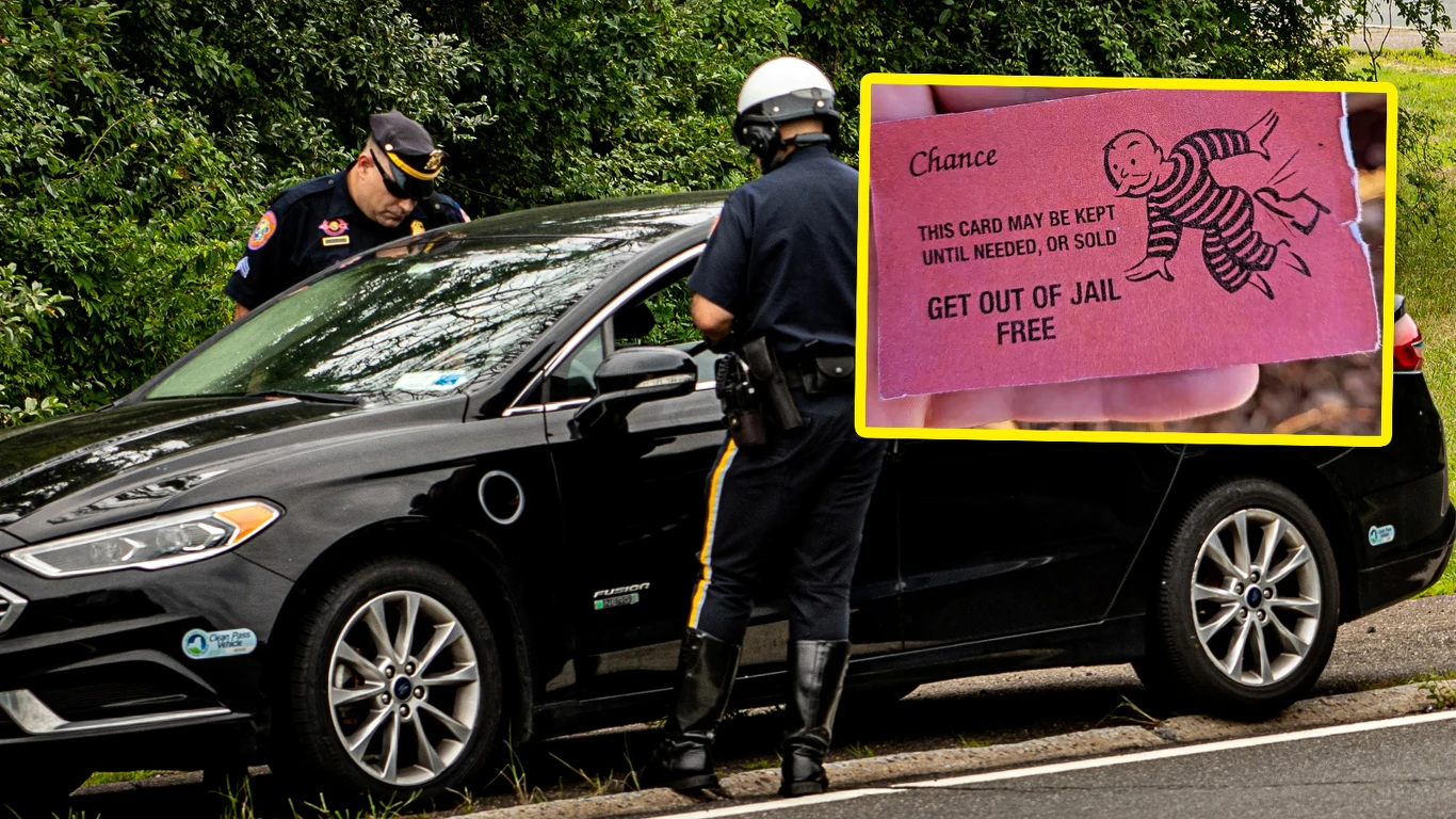 Kierowca pokazał policjantom kartę z gry Monopoly Kierowca pokazał policjantom kartę z gry Monopoly
