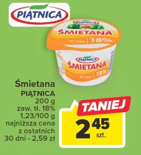 Piątnica Śmietana 18 % 200 g