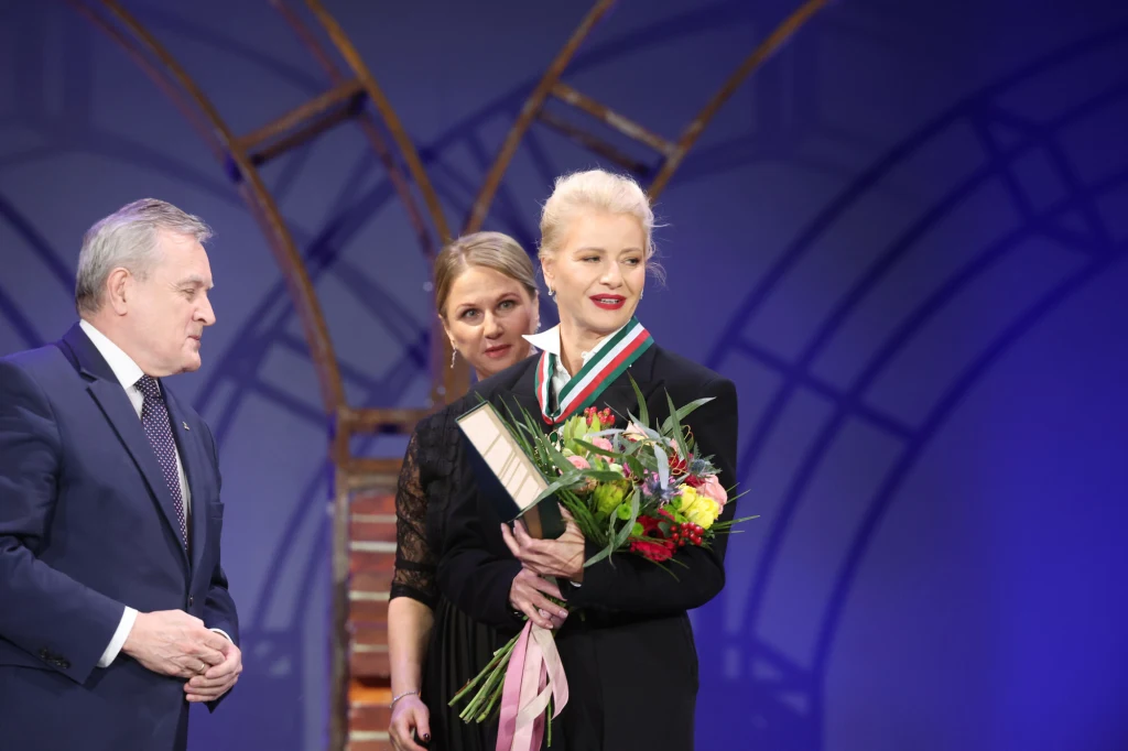 Minister Gliński i Małgorzata Kożuchowska Minister Gliński i Małgorzata Kożuchowska