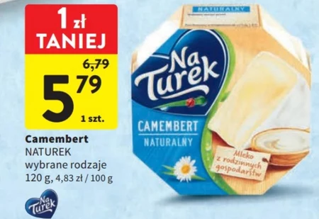 NaTurek Ser pleśniowy camembert naturalny 120 g