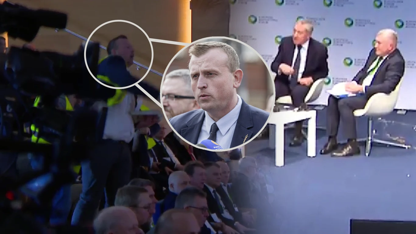 W kierunku wicepremiera poleciały jajka. Rzucał Tomasz Buczek z Konfederacji W kierunku wicepremiera poleciały jajka. Rzucał Tomasz Buczek z Konfederacji