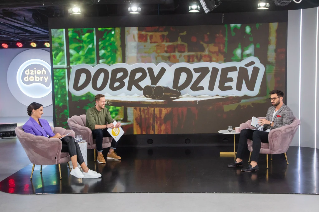 Paulina Krupińska, Damian Michałowski i Mateusz Hładki w DDTVN Paulina Krupińska, Damian Michałowski i Mateusz Hładki w DDTVN