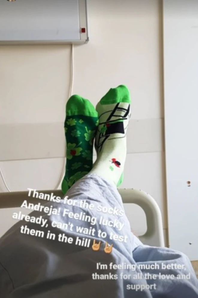 Daniel Andre Tande wstawił zdjęcie ze szpitala na swojego Instagrama Daniel Andre Tande wstawił zdjęcie ze szpitala na swojego Instagrama