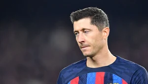 Kapitan reprezentacji Polski Robert Lewandowski w koszulce FC Barcelona