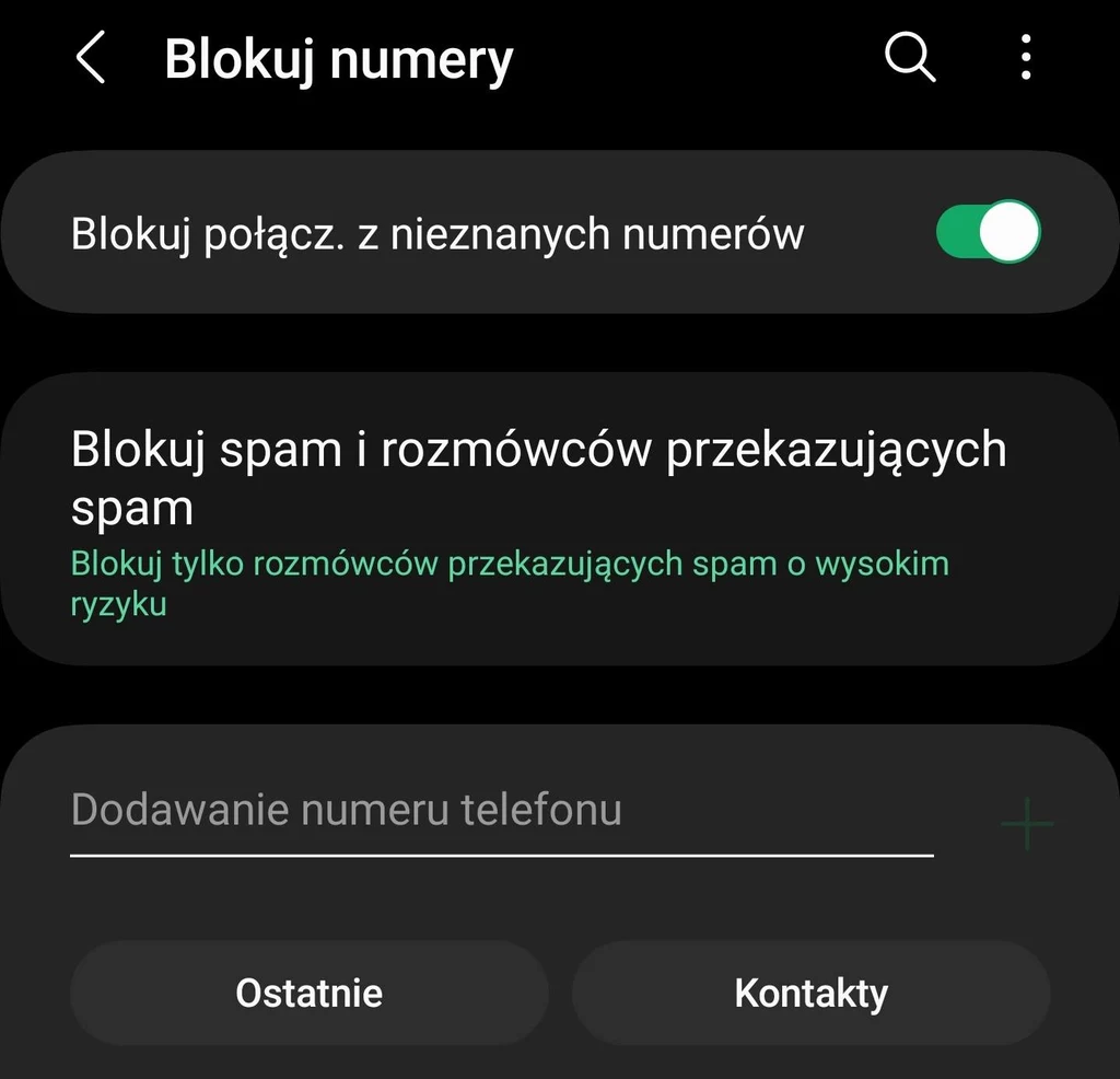 W ustawieniach telefonu łatwo zablokować niechciane połączenia.