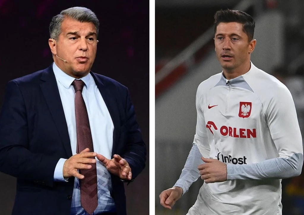 Joan Laporta i Robert Lewandowski Joan Laporta i Robert Lewandowski