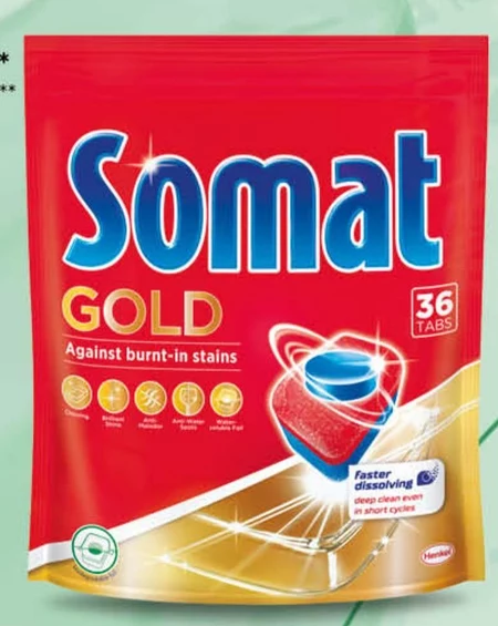 Somat Gold Tabletki do mycia naczyń w zmywarkach 691,2 g (36 x 19,2 g)