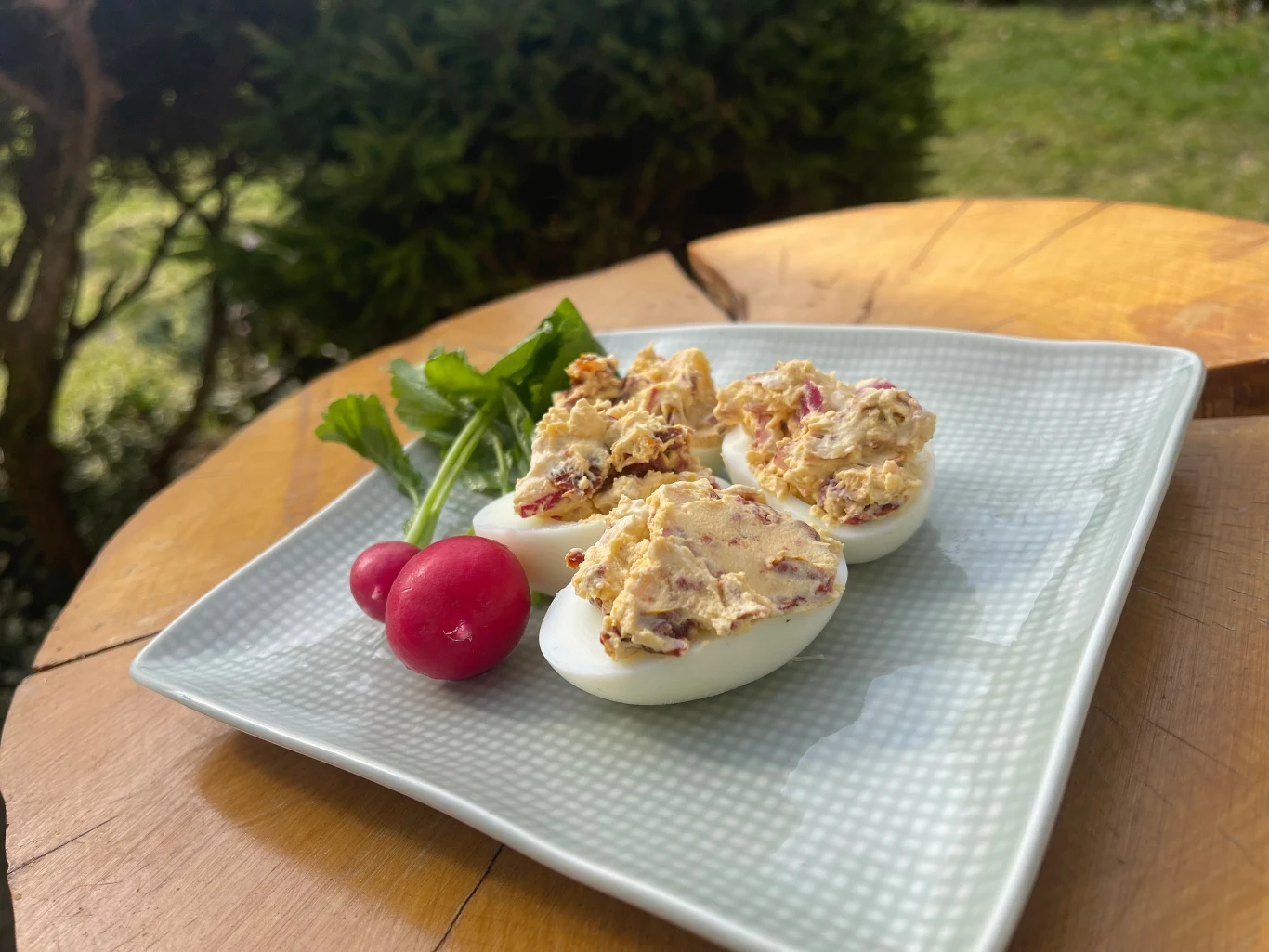 Ewa Wachowicz zna obłędny przepis na jajka faszerowane pomidorami i rzodkiewką Ewa Wachowicz zna obłędny przepis na jajka faszerowane pomidorami i rzodkiewką