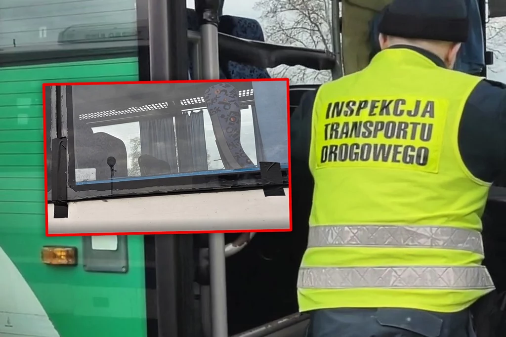 Szyby trzymała taśma. Tym autobusem podróżowały dzieci