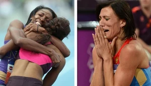 Lashinda Demus (z lewej, przodem) i Natalia Antiuch