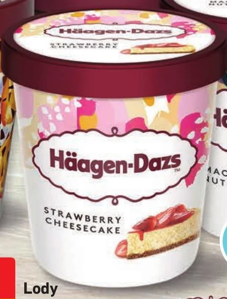 Häagen-Dazs Lody sernikowe z sosem truskawkowym i ciasteczkami 460 ml