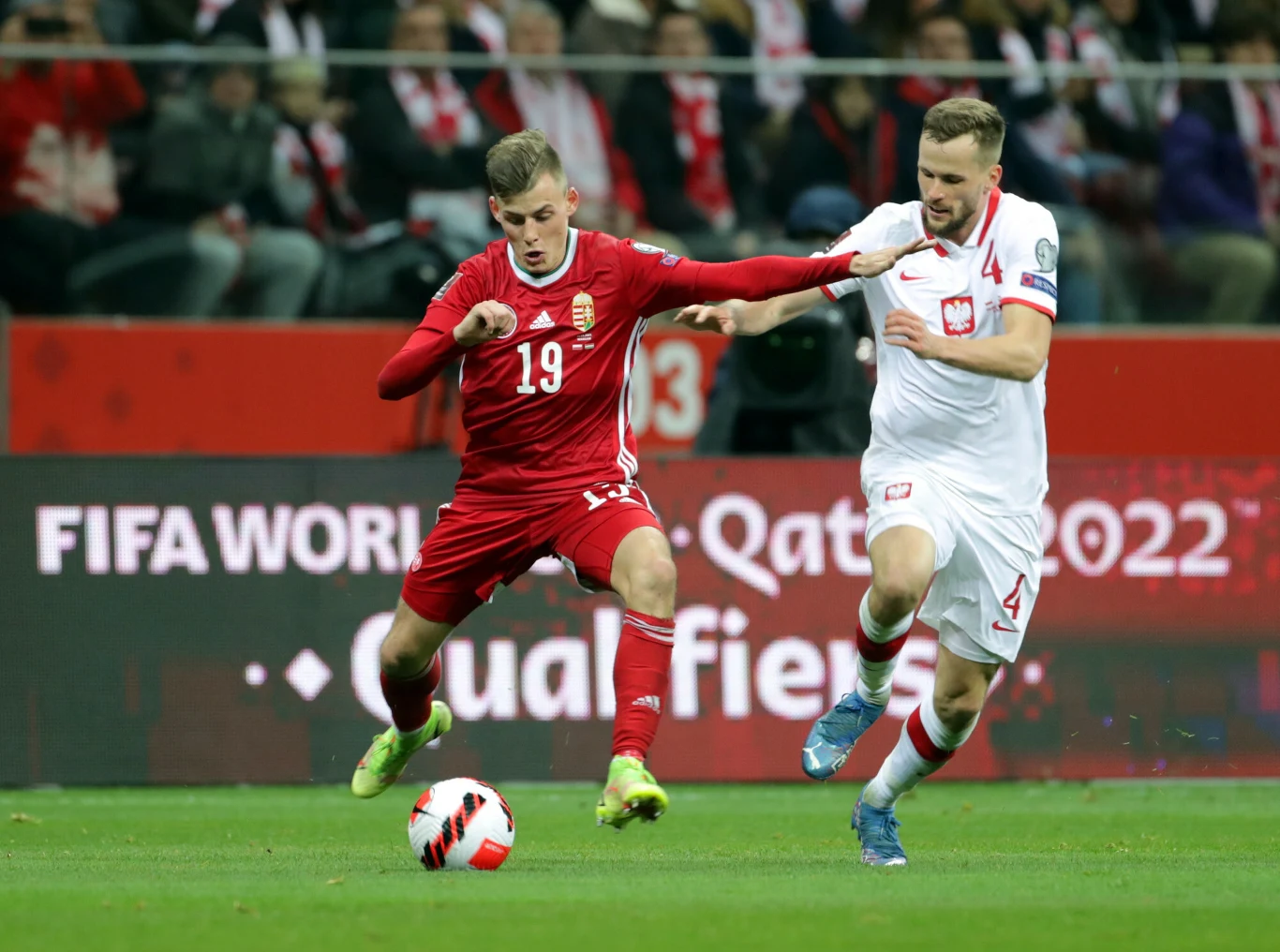 Tomasz Kędziora w meczu Polski z Węgrami