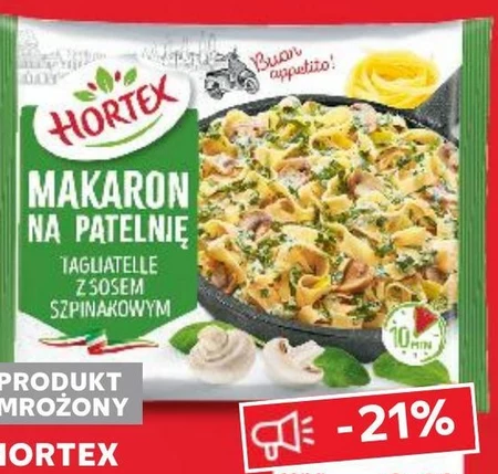 Hortex Makaron na patelnię tagliatelle ze szpinakiem w sosie śmietankowym 450 g
