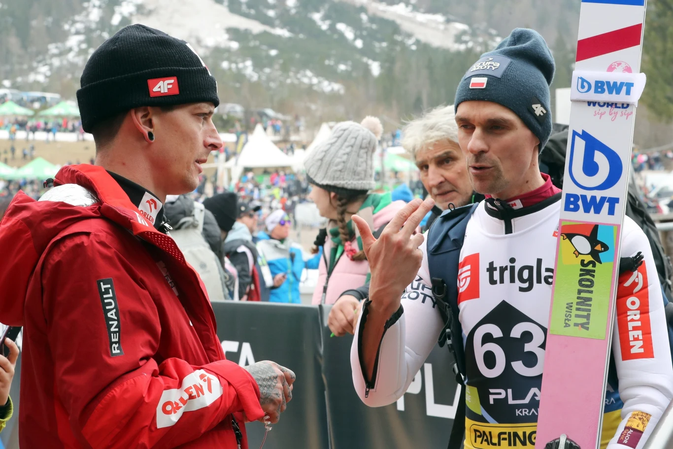Piotr Żyła i Thomas Thurnbichler Piotr Żyła i Thomas Thurnbichler