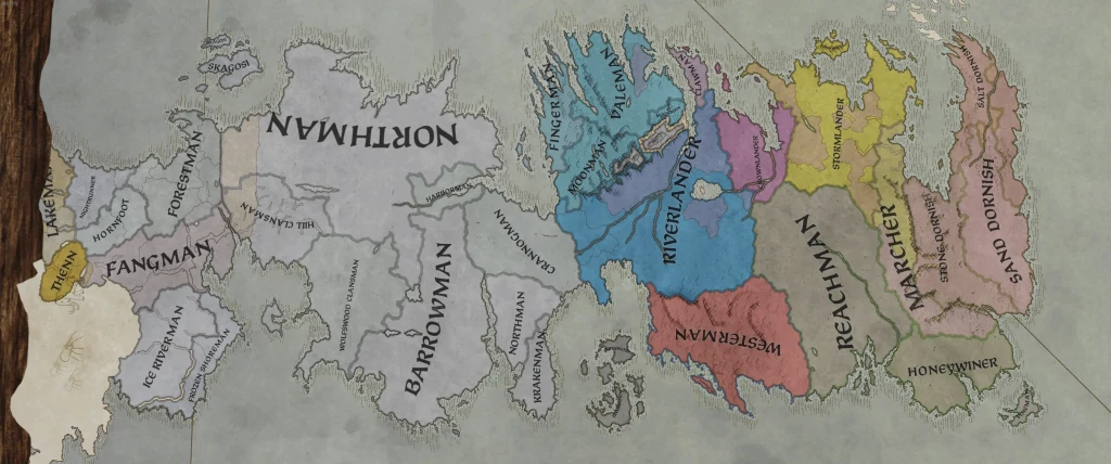 Mapa Westeros w Crusader Kings III Mapa Westeros w Crusader Kings III