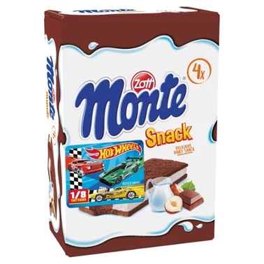 Zott Monte Snack Ciastko z kremem mlecznym i czekoladowo-orzechowym 116 g (4 x 29 g) - 1