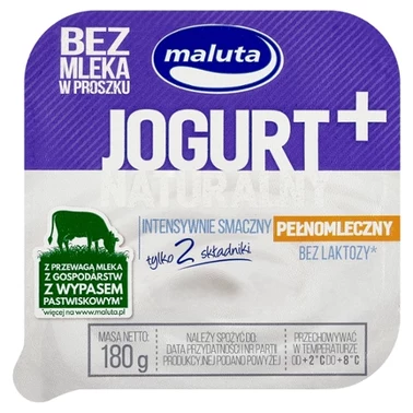 Maluta Jogurt naturalny pełnomleczny 180 g - 1