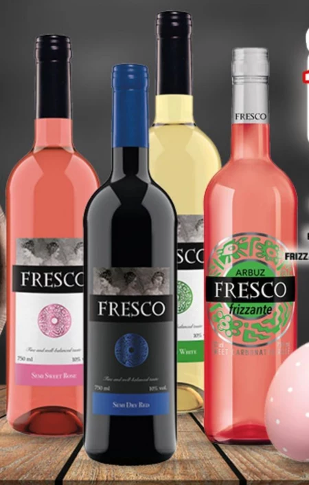 Fresco Frizzante Wino białe półsłodkie półmusujące polskie 750 ml