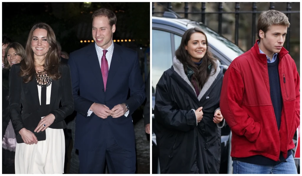 Kate Middleton i książę William, 2010 rok, Ed McVey i Meg Bellamy na plane "The Crown"