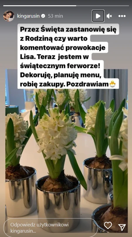 Kinga Rusin o aferze obiadowej Kinga Rusin o aferze obiadowej