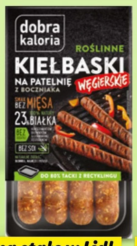 Dobra Kaloria Roślinne kiełbaski na patelnię węgierskie 180 g