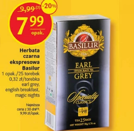 Basilur Specialty Classics Earl Grey Herbata czarna liściasta 100 g