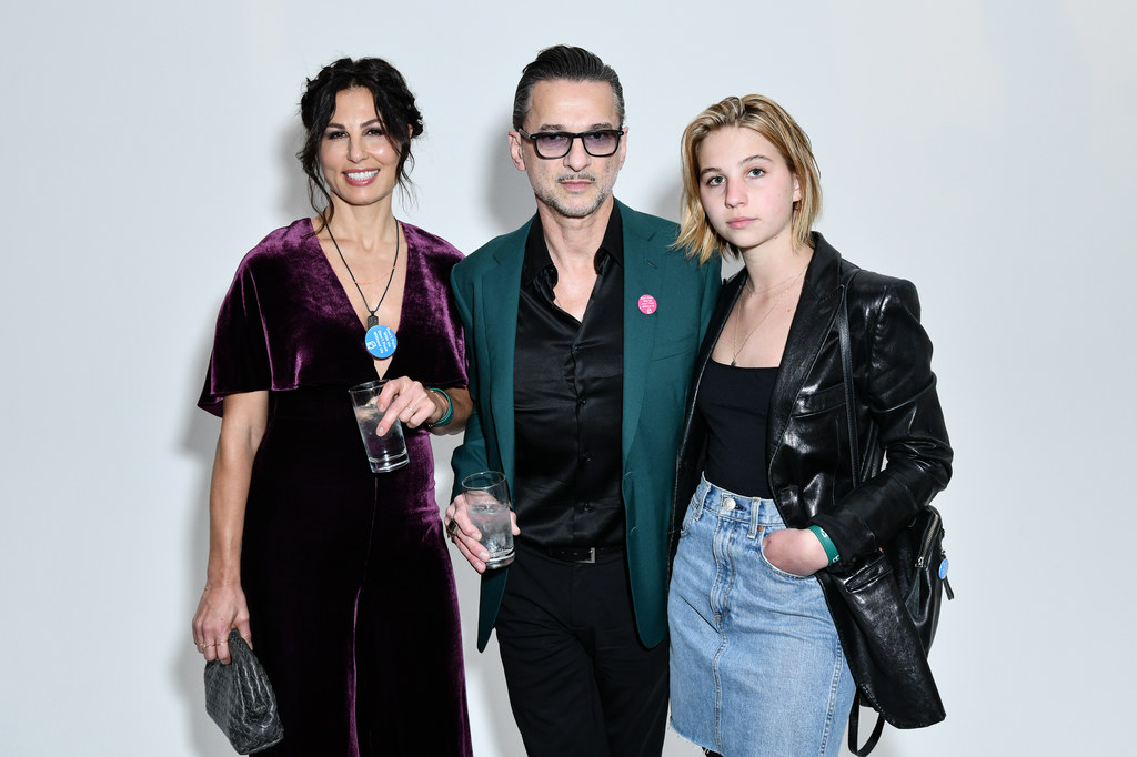 Jennifer Sklias-Gahan, Dave Gahan i Stella Rose Gahan w 2018 r.