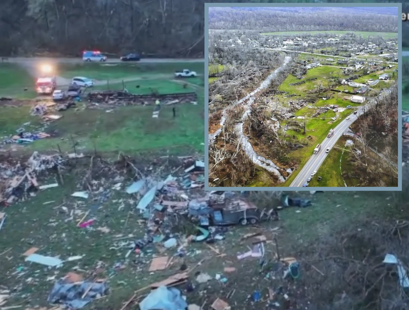 Skutki tornada w hrabstwie Bollinger Skutki tornada w hrabstwie Bollinger