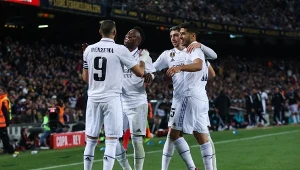 Cieszący się gracze Realu Madryt