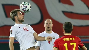 Białoruś w meczu z Belgią w eliminacjach mundialu 2022