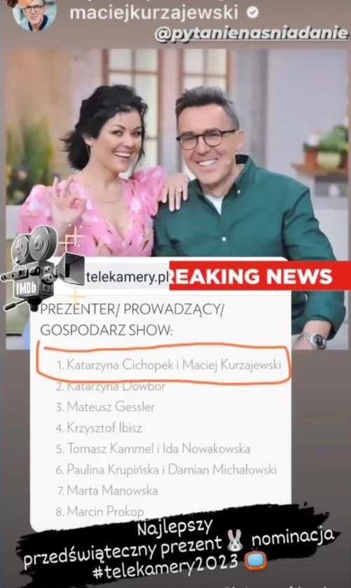 Katarzyna Cichopek, Maciej Kurzajewski Katarzyna Cichopek, Maciej Kurzajewski