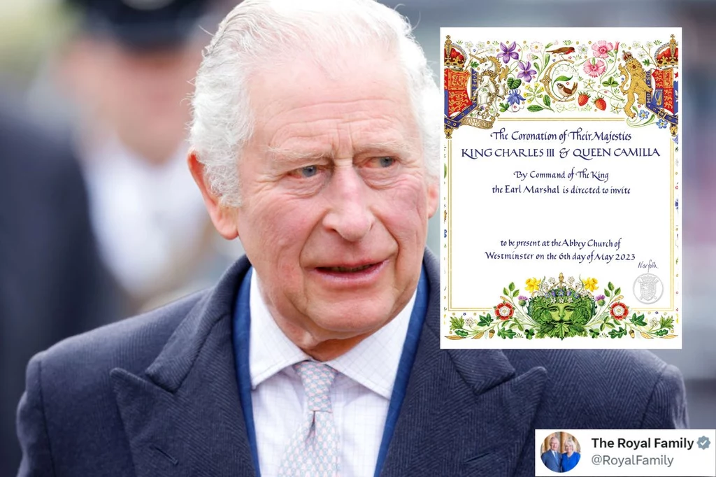 Pałac Buckingham opublikował oficjalne zaproszenie na koronację króla Karola III