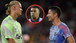 Erling Haaland, Kylian Mbappe i Robert Lewandowski