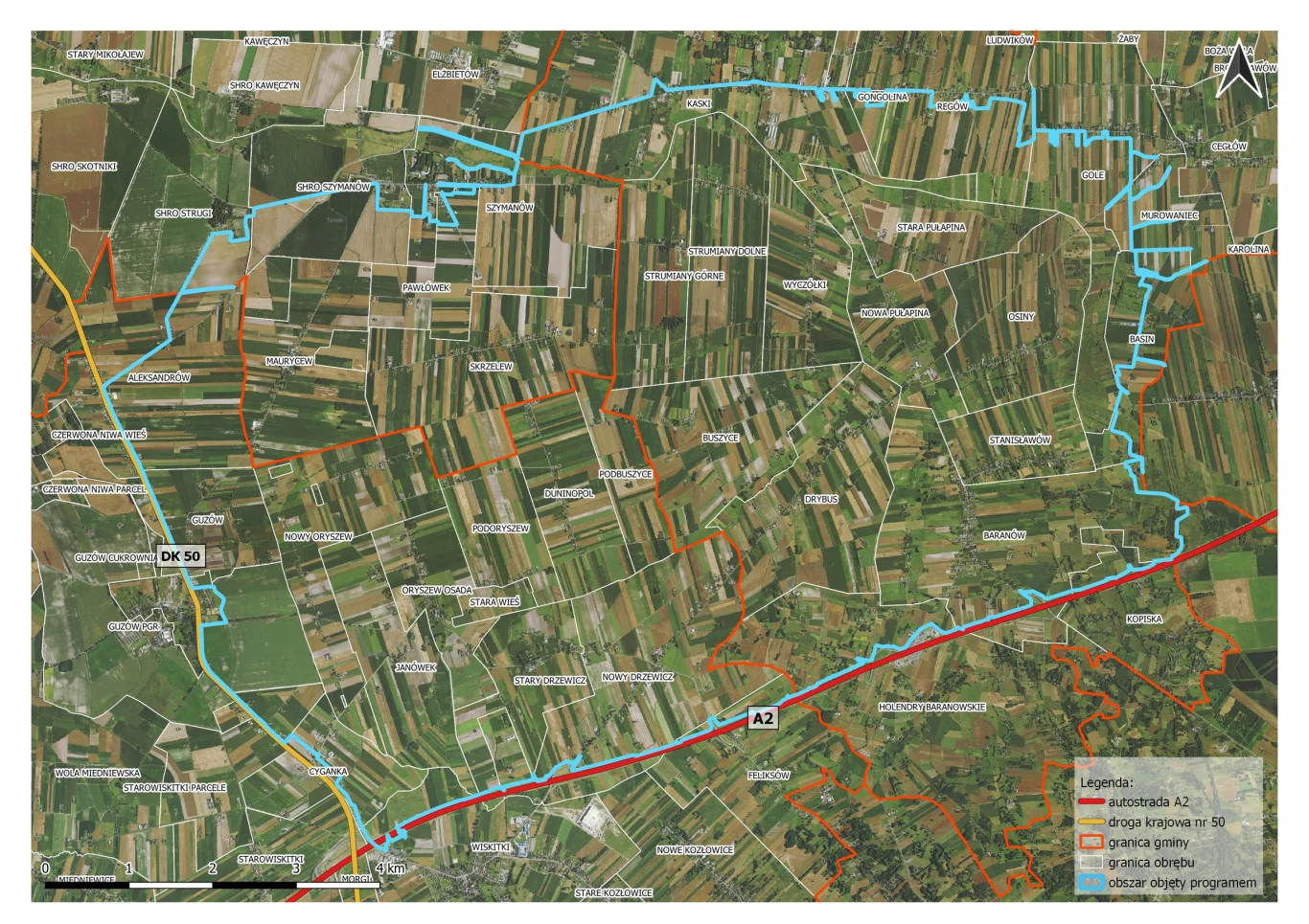 Obszar objęty PDN, źródło: Centralny Port Komunikacyjny Obszar objęty PDN, źródło: Centralny Port Komunikacyjny