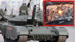 Zrzucili „balony Mołotowa” na superczołg Putina. Z T-90M został wrak