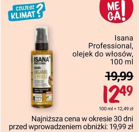 Olejek do włosów Isana