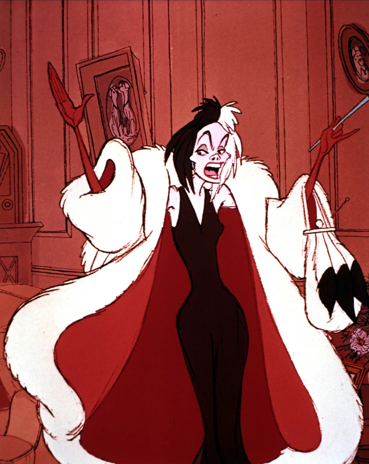 Cruella De Mon w animacji "101 dalmatyńczyków" Cruella De Mon w animacji "101 dalmatyńczyków"