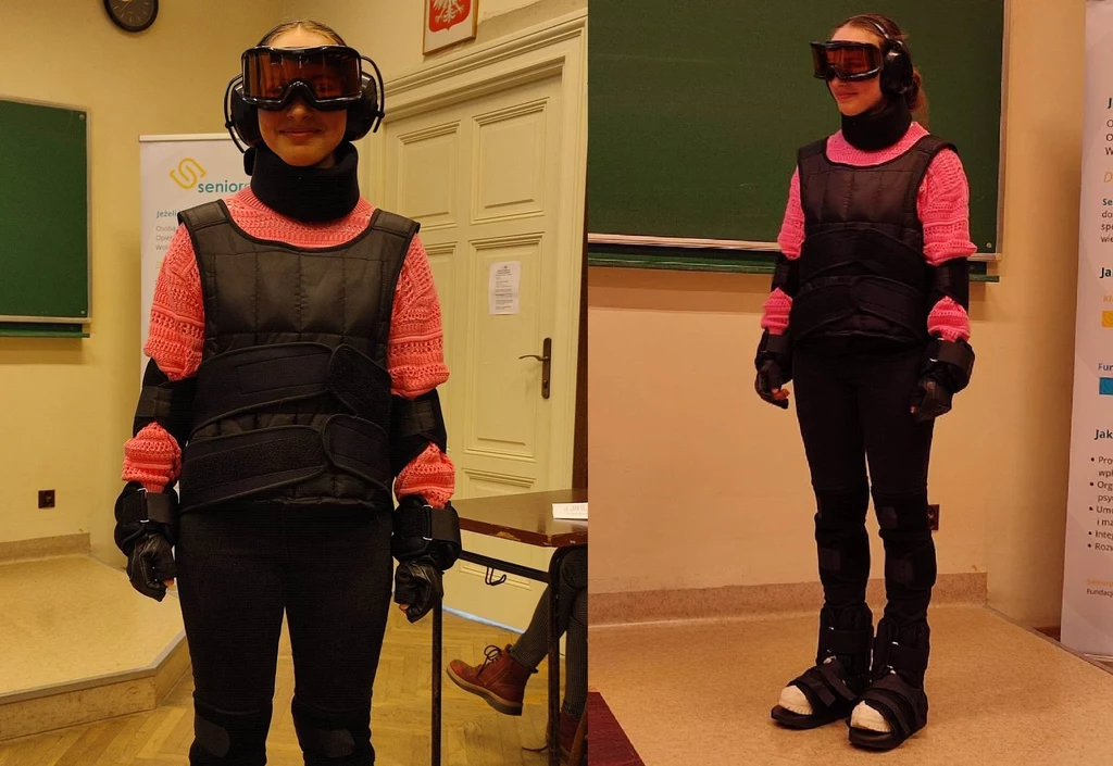 Maja w symulatorze starości Maja w symulatorze starości